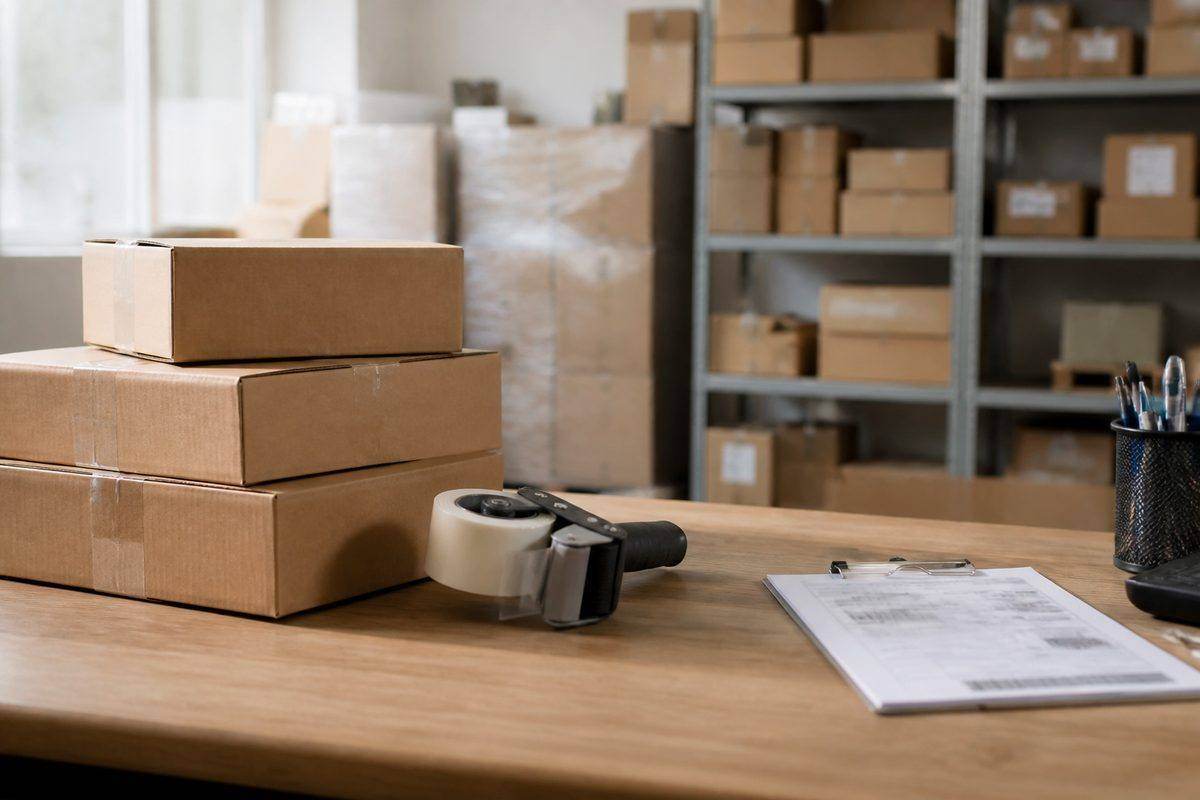 Sipariş hazırlama ve paketleme masası