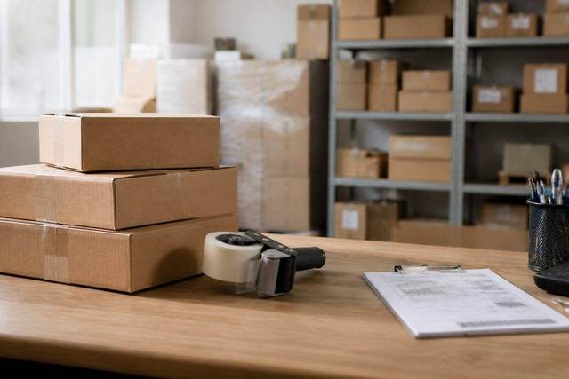 Sipariş hazırlama ve paketleme masası